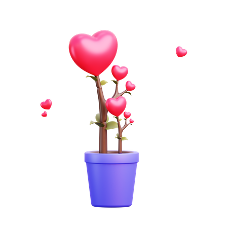 Love plant 3D Illustration