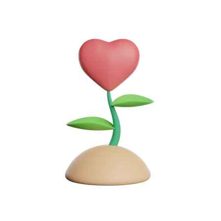 Tree Love Growth 3D Icon