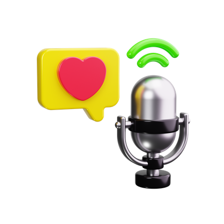 Love Podcast  3D Icon