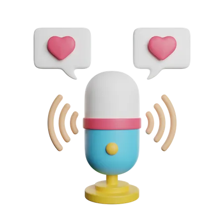 Relationship Chat Podcast 3D Icon