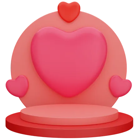 Love Podium 3D Icon