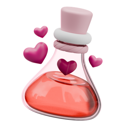 Love Potion Bottle  3D Icon