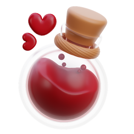 Love Potion in a Bottle  3D Icon