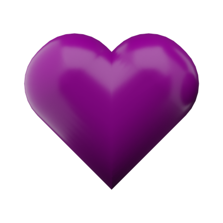 Love Purple 3D Icon