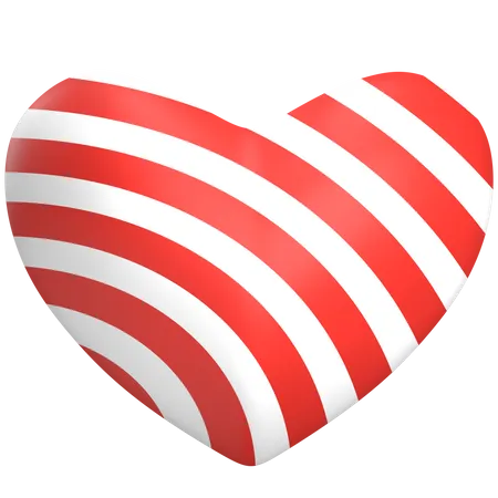 Love Red Stripe 3D Illustration