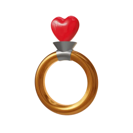 These Are 3 D Love Ring Icons Commonly Used In Design And Games 3D Icon