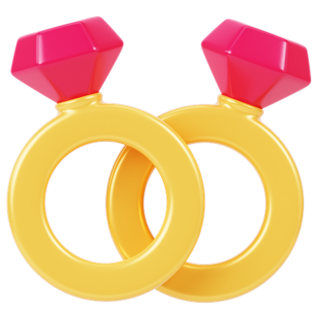 Love Rings  3D Icon