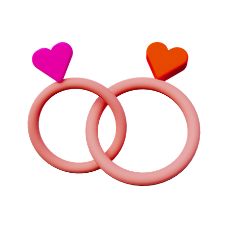 Love Rings  3D Icon