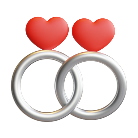 Love Rings  3D Icon