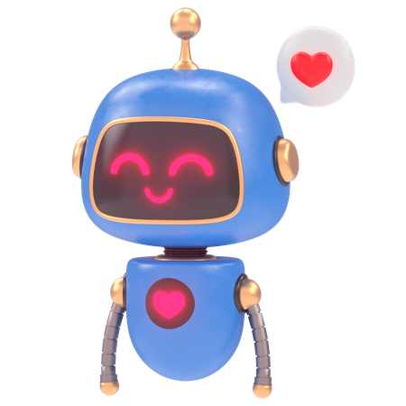 Love Robot  3D Illustration