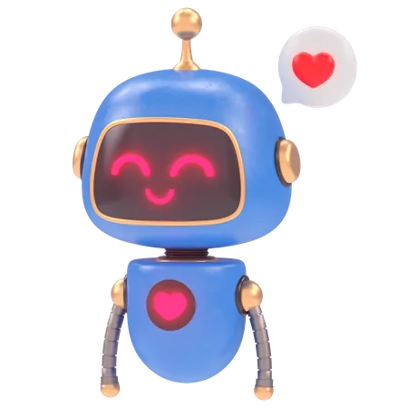 Love Robot  3D Illustration