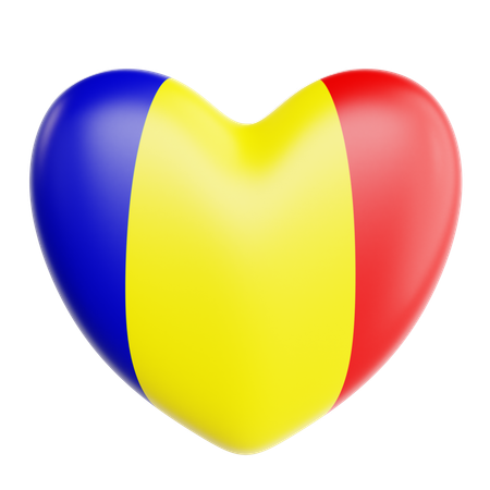 Love Romania  3D Icon