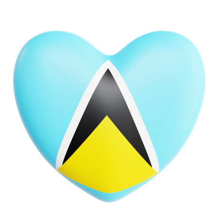 Love Saint Lucia  3D Icon