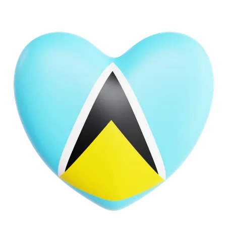 Love Saint Lucia  3D Icon