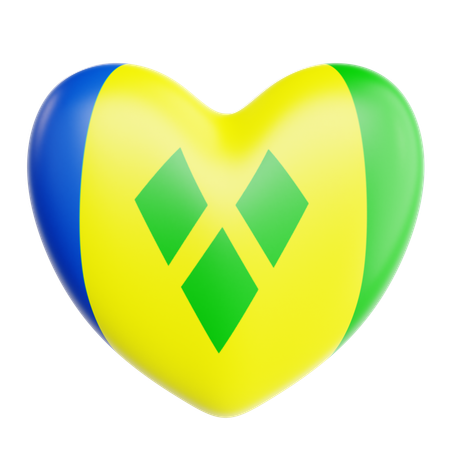 Love Saint Vincent and the Grenadines  3D Icon