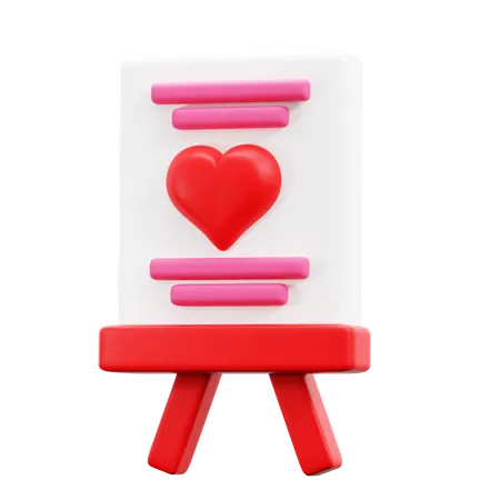 Love Sign Board  3D Icon