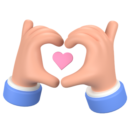 Love Sign Hand Gesture  3D Icon