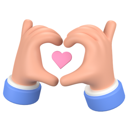 Love Sign Hand Gesture  3D Icon