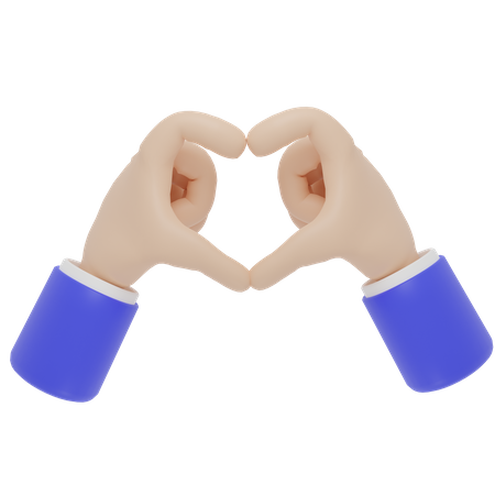 Love Sign Hand Gesture  3D Icon