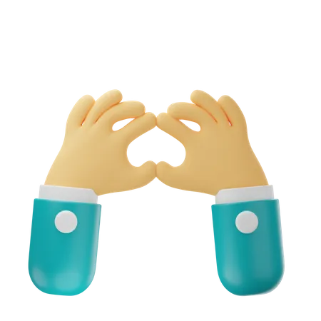 Love Sign Hand Gesture  3D Icon