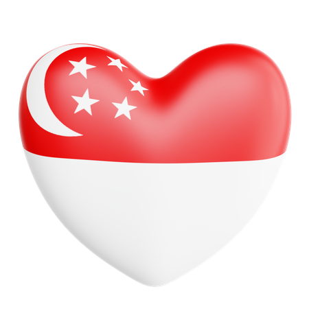 Love Singapore  3D Icon