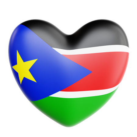 Love South Sudan  3D Icon