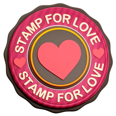 Love Stamp  3D Icon