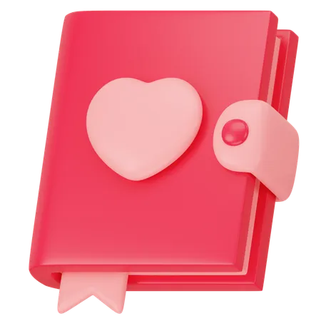 Love Story Book 3 D Icon Rendering 3D Icon
