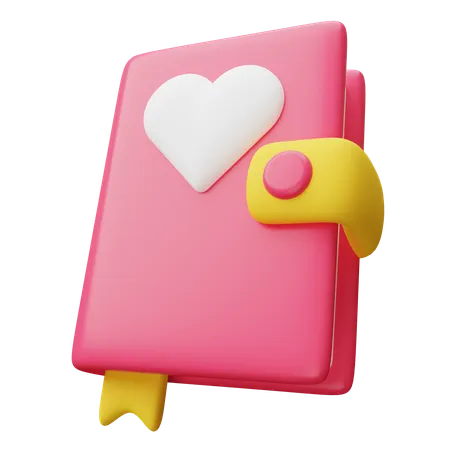 Love Story Diary 3 D Illustration 3D Icon