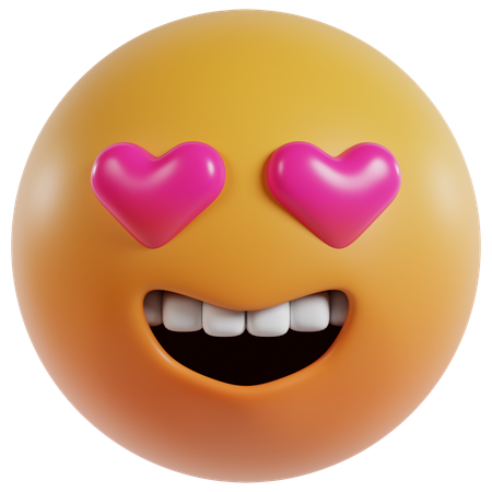 Love Struck Emoji  3D Icon