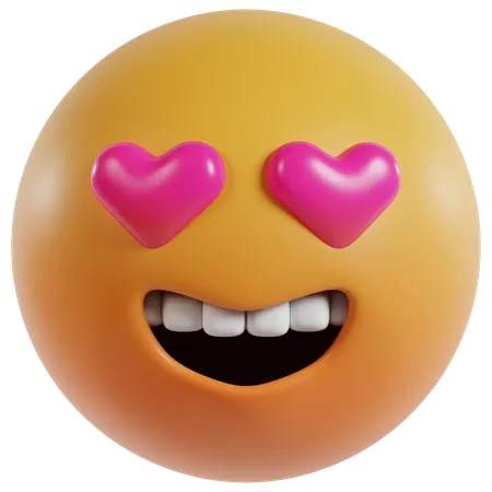 Love Struck Emoji  3D Icon