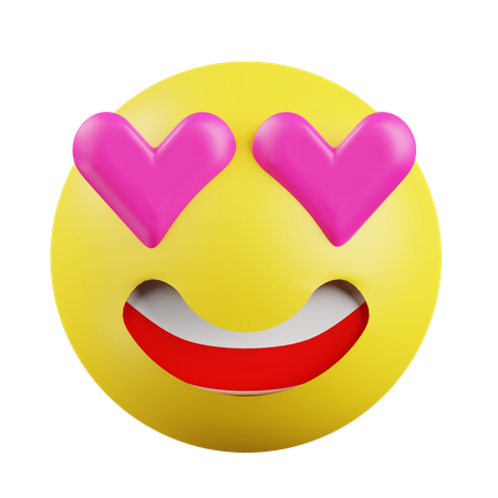 Love Struck Emoticon  3D Icon