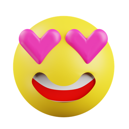 Love Struck Emoticon  3D Icon