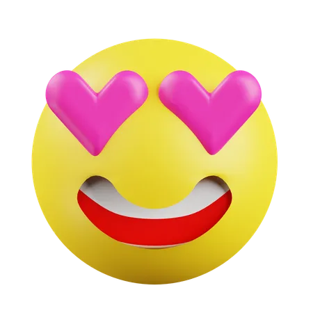 Love Struck Emoticon  3D Icon