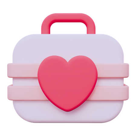Love Suitcase  3D Icon