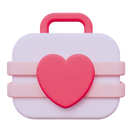 Love Suitcase  3D Icon
