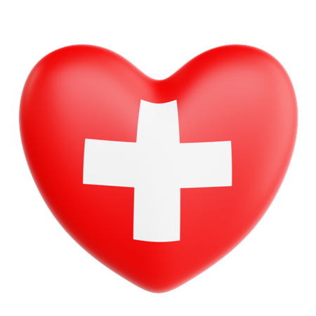 Love Switzerland  3D Icon