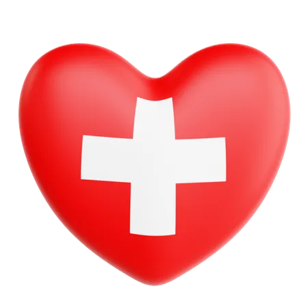 Love Switzerland  3D Icon