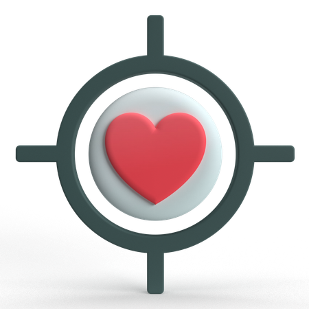 Love target  3D Icon