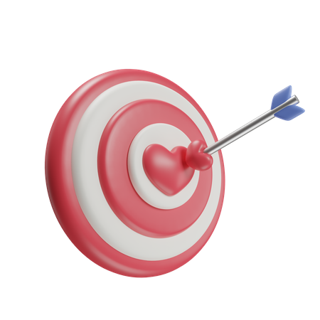 Love Target  3D Icon