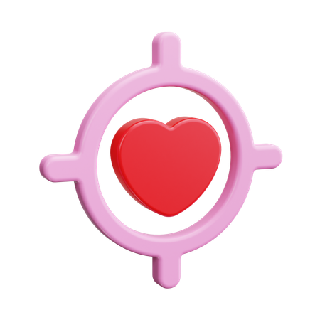 Love Target  3D Icon