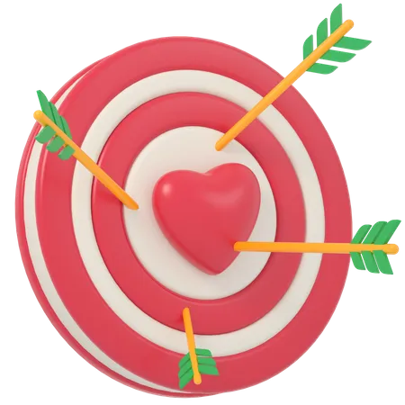 Love Target  3D Illustration