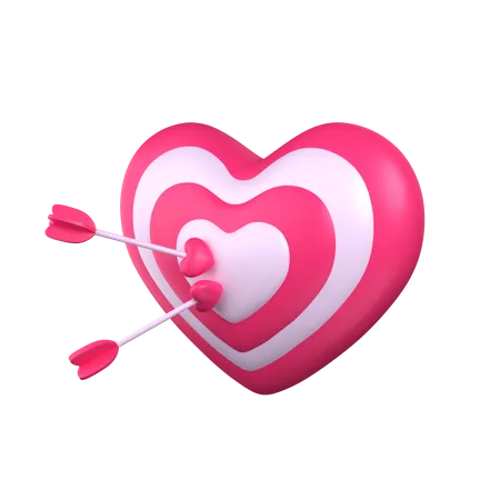 Love Target Valentine 3 D Icon 3D Icon