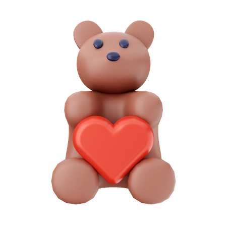 Love Teddy  3D Icon