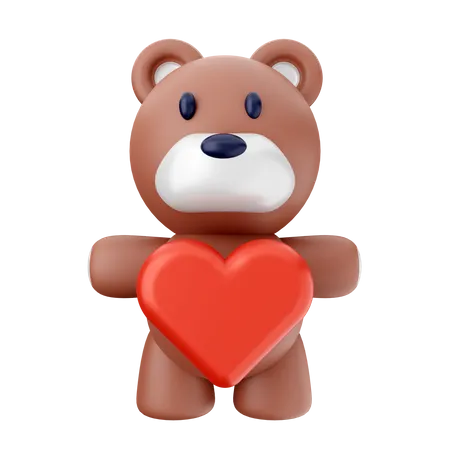 Love Teddy  3D Icon