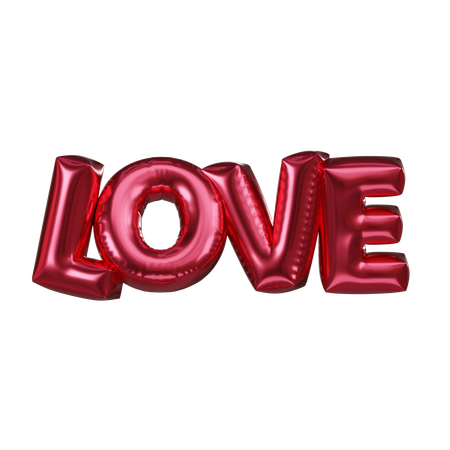 Love Text  3D Icon