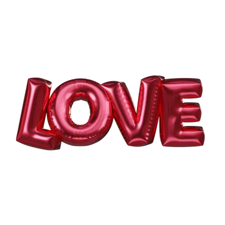 Love Text  3D Icon