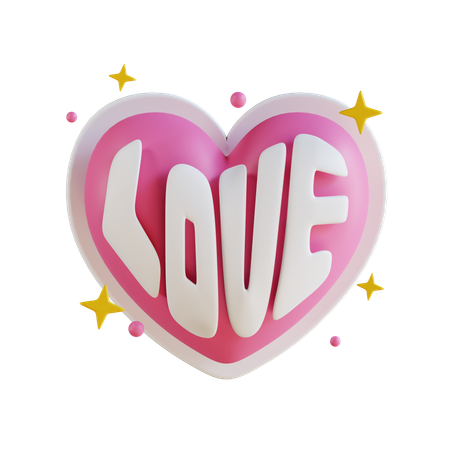 Love Text  3D Icon