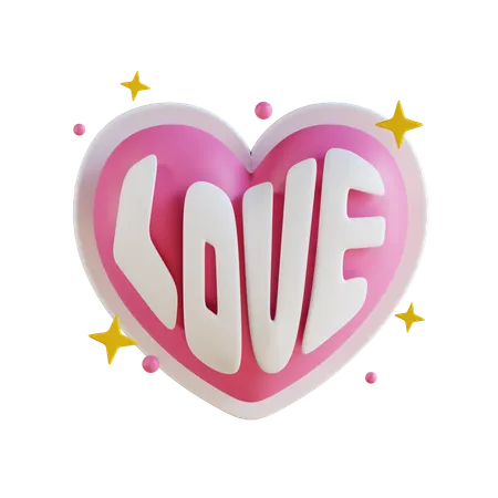 Love Text  3D Icon