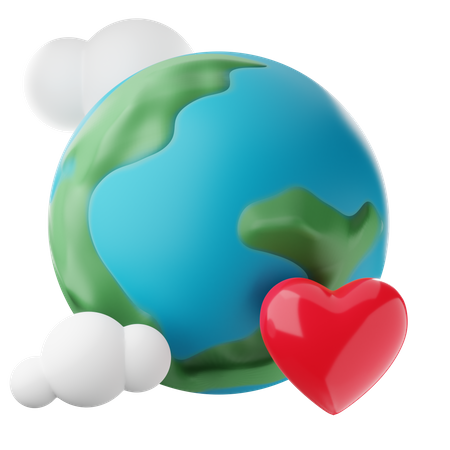 Love the earth  3D Icon